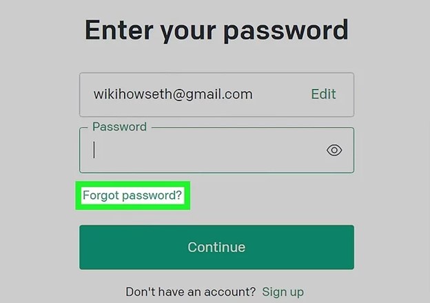 Click On Forgot Password