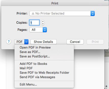 Click on Save As PDF Button