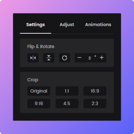 Crop and Rotate the Elements