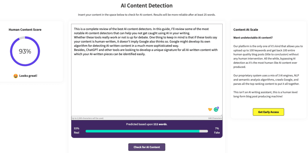 Contentatscale AI Content Detector
