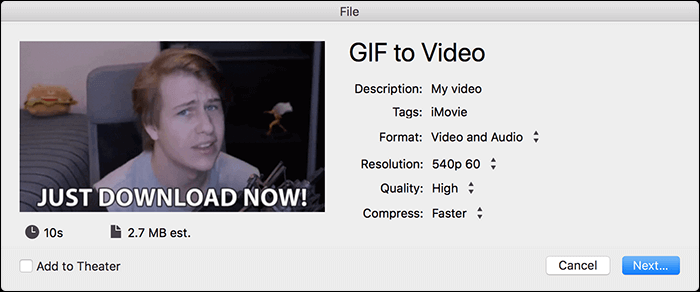 Convert GIF to MP4 for Instagram on a Mac