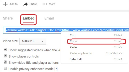 Embed YouTube Video to PowerPoint via Embed Code
