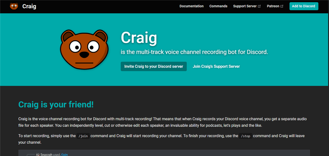 Craig Chat Bot Official Website