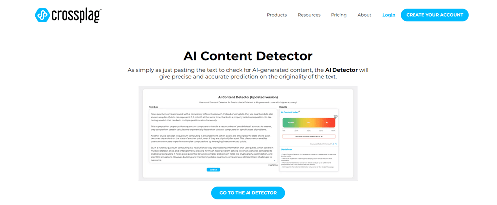 Crossplag AI Content Detector Overview
