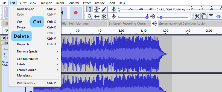 Trim Multiple Tracks with Audacity