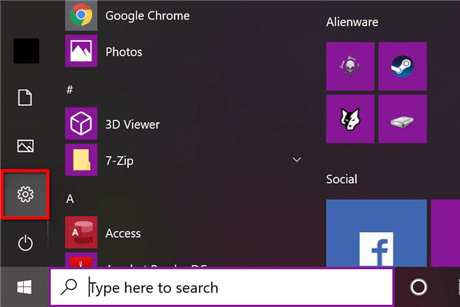Starteinstellungen auf einem Windows -Computer