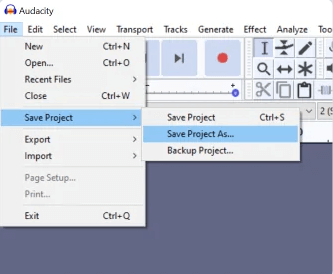 Mit Audacity aufgenommenes Audio speichern
