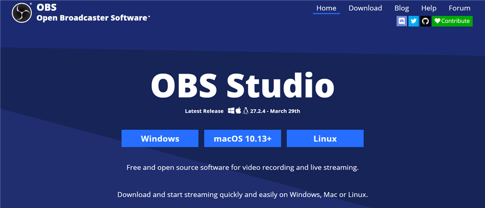 OBS Studio-Schnittstelle