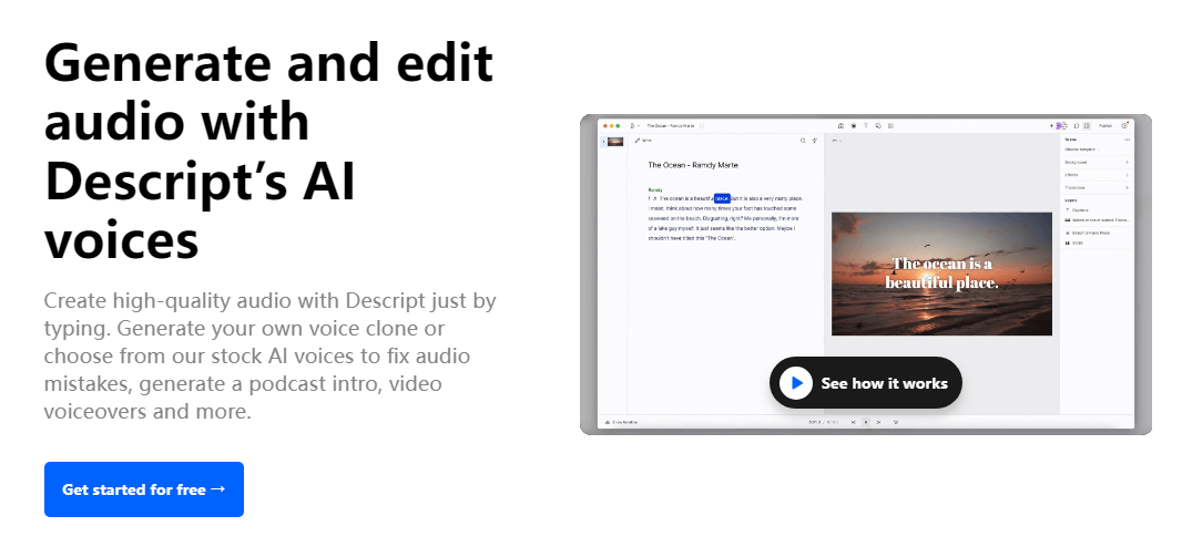 Descript Interface