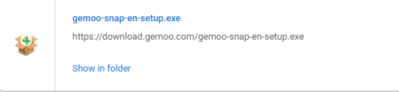 Double Click “gemoo-snap-en-setup.exe”