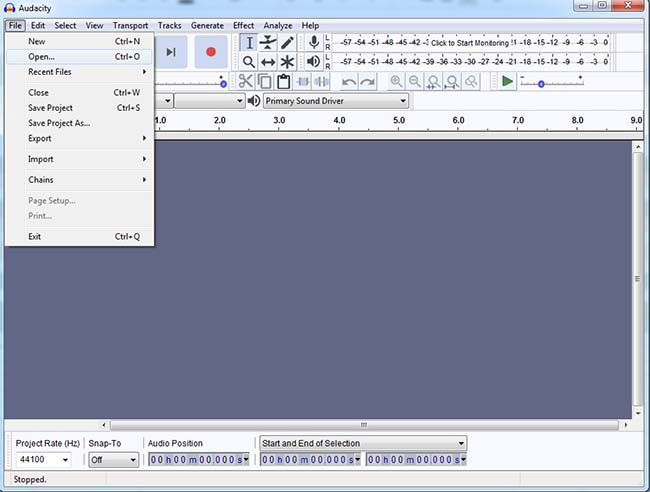 Import The Audio File