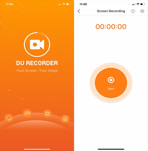 DU Screen Recorder Interface