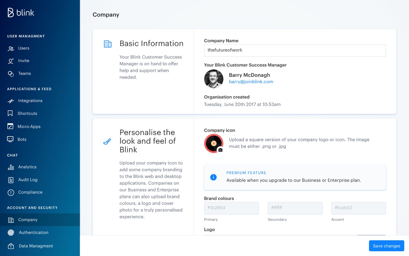 Enterprise Collaboration Tool - Blink