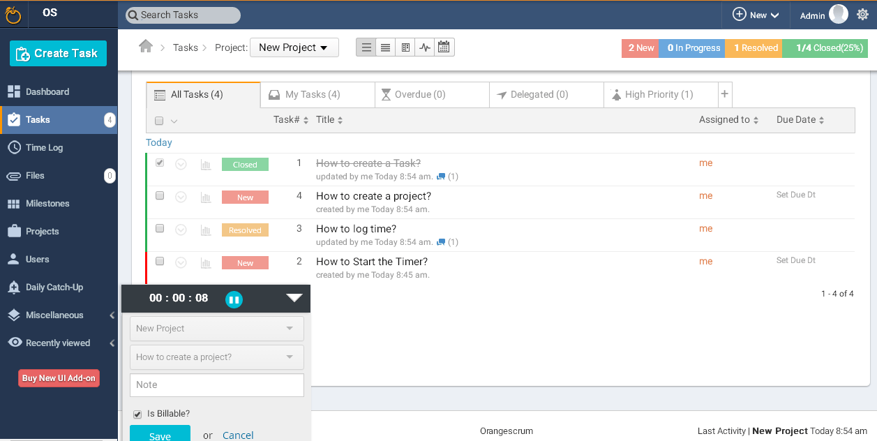 Enterprise Collaboration Tool - Orangescrum