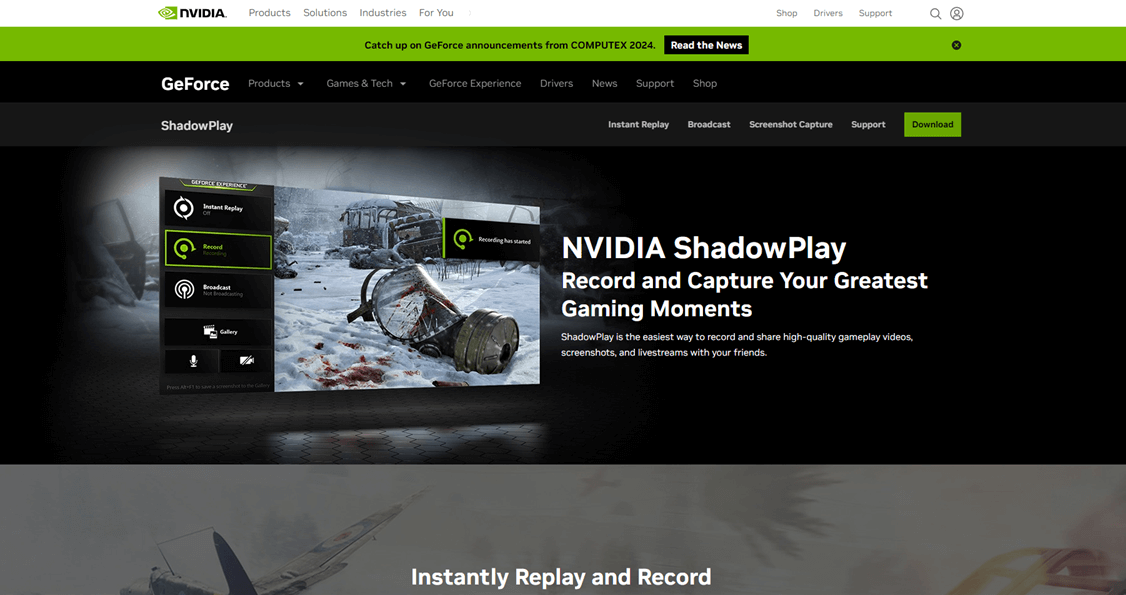 Grabador de pantalla de juego de sombras