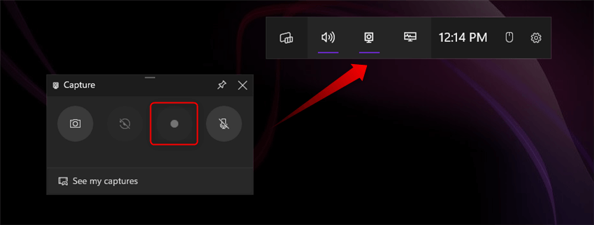 Iniciar la grabación de pantalla