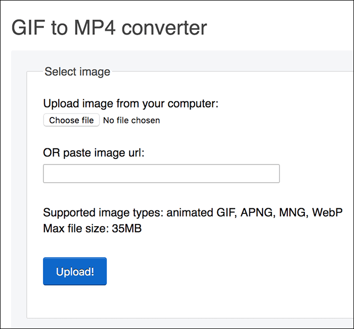 Converting GIF to Video for Instagram with EZGIF