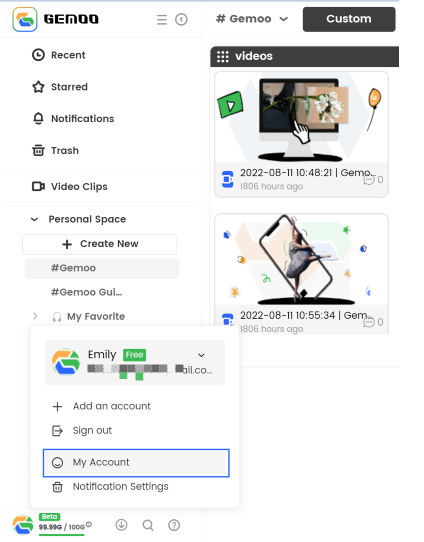 Click My Account