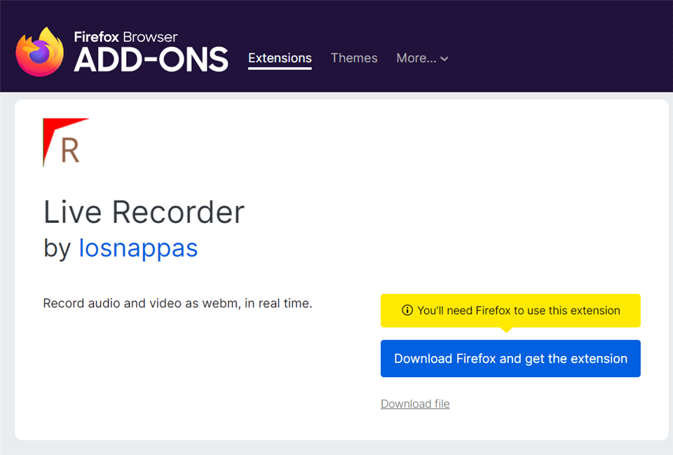 Best Firefox Screen Recorder - Live Recorder