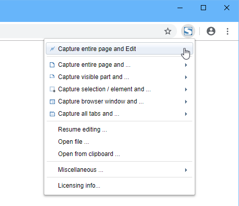 Screenshot in Firefox with Fireshot