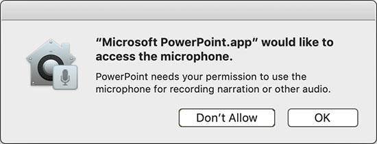 Fix Record Audio on PowerPoint Mac Not Working