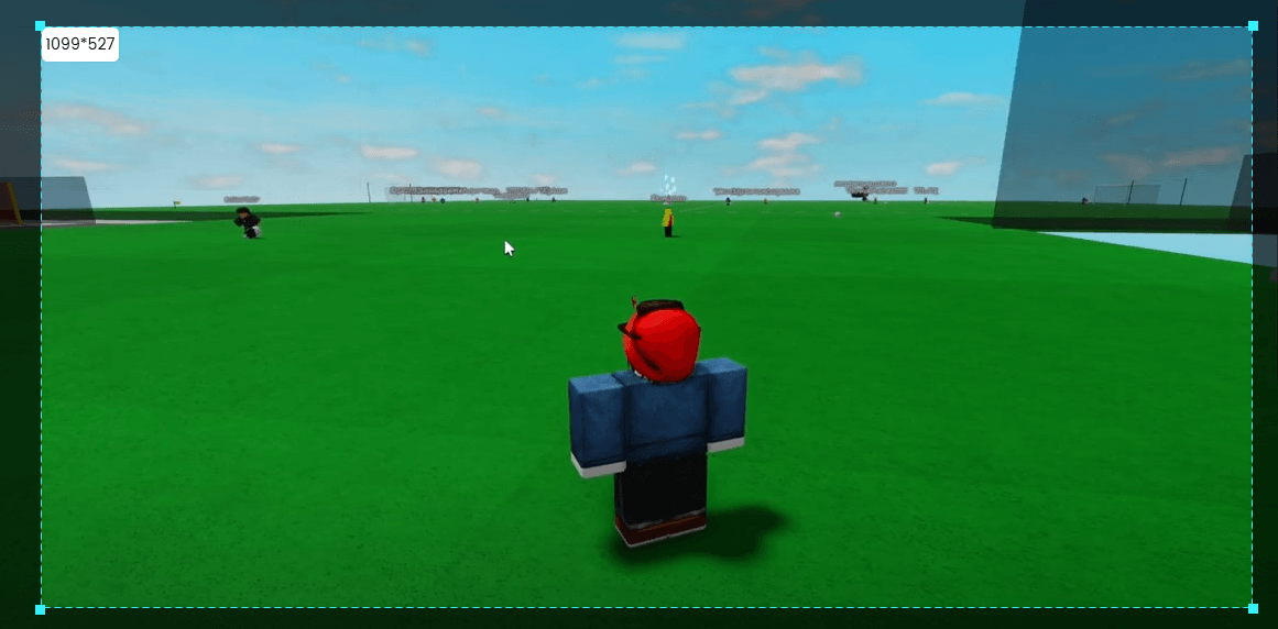 Frame Roblox Game Playing Area to Record