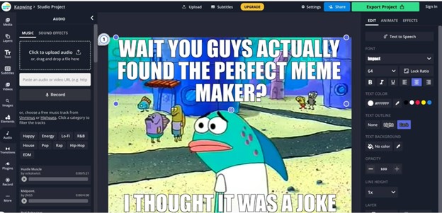 Font Meme Text Generator - Kapwing Meme Maker