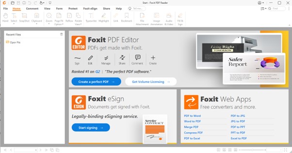 Foxit PDF Editor Interface