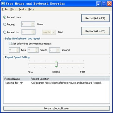 Interface Mouse and Keyboard Recorder