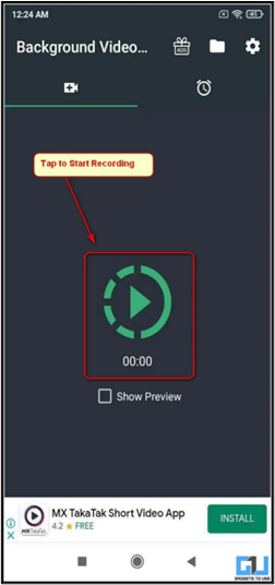 Commencez à Enregistrer la Vidéo