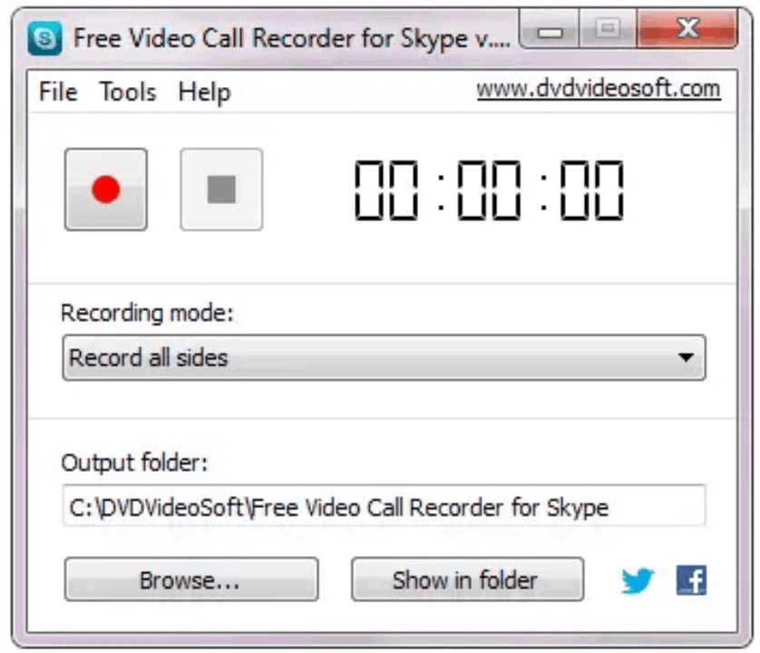 Free Skype Call Recorder Interface
