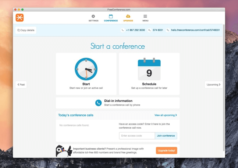 FreeConference Interface