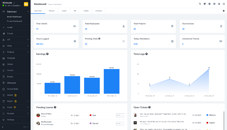 Worksuite Interface