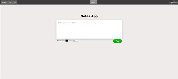 Front End Web Development - Notes App