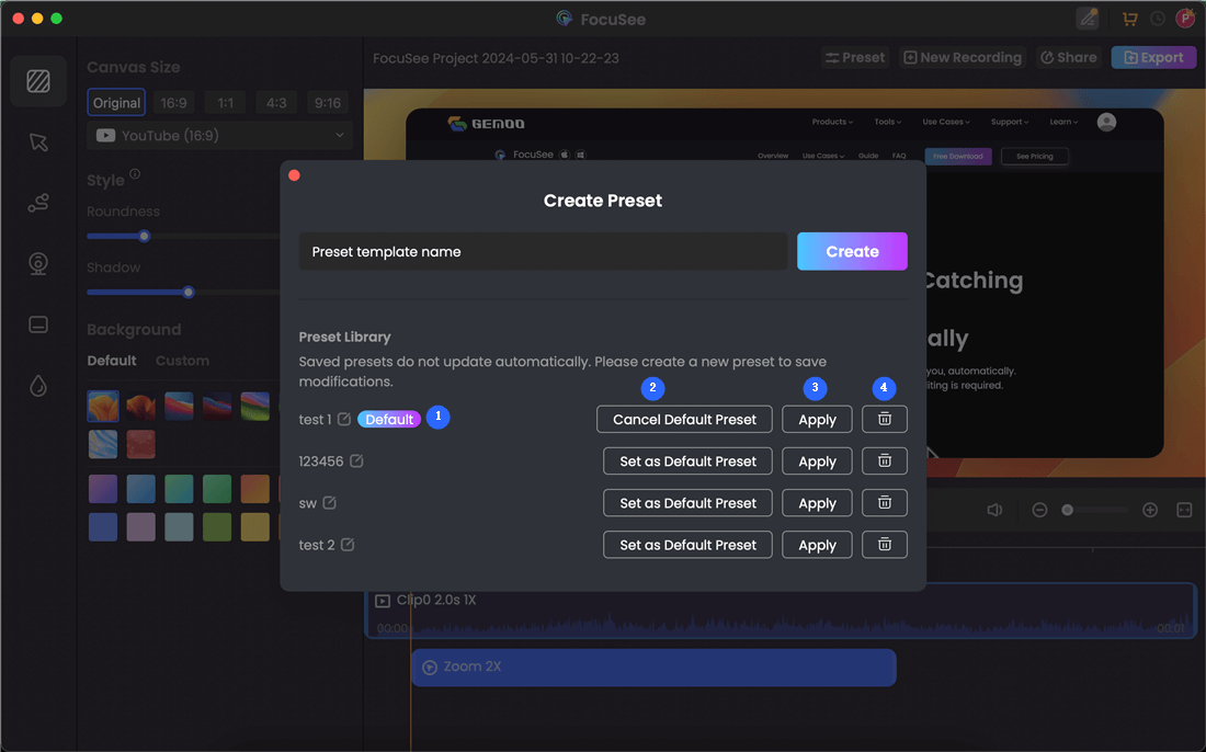 Manage Your Presets