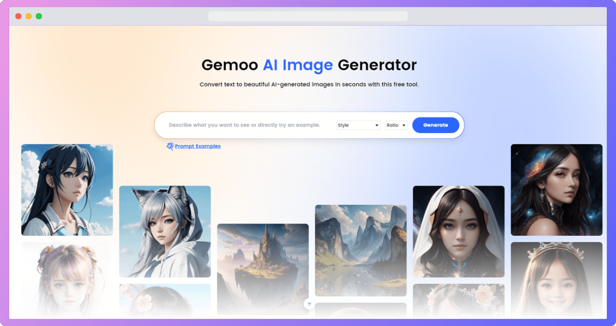 Gemoo AI Image Generator Interface