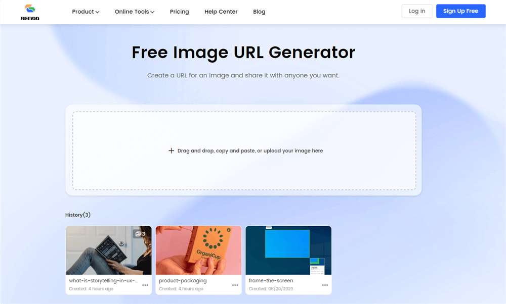 Gemoo's Image URL Generator Interface