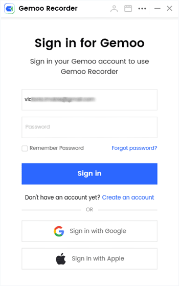 Sign in to Gemoo
