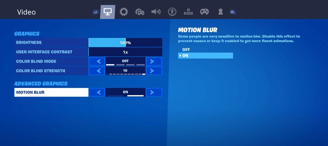 Get Fortnite Motion Blur