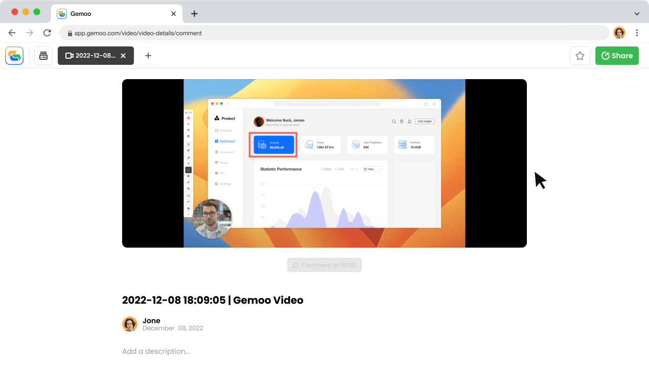Gifs used to demonstrate Gemoo on ProductHunt
