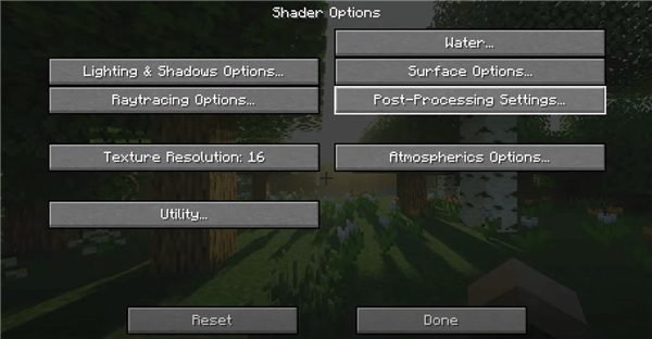 Hit the Post-Processing Settings