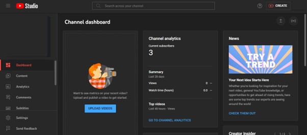 Go To Youtube Creator Studio