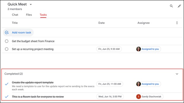 Google Chat Task Management