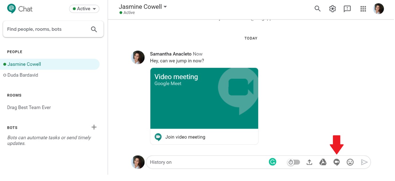 Google Chat Video Meetings