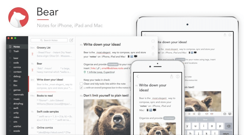 Best Note Taking App for Mac - Bear