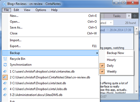 CintaNotes Interface