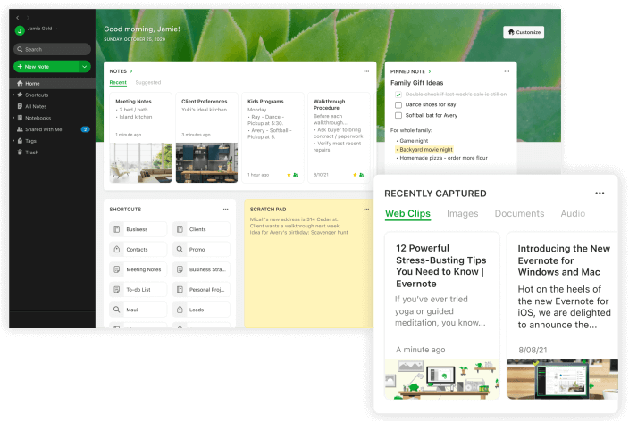 Free Roam Research Alternative - Evernote