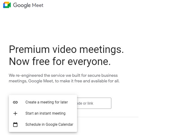 Click On Start An Instant Meeting