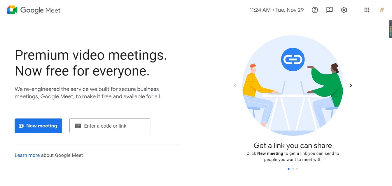 Google Meet Interface