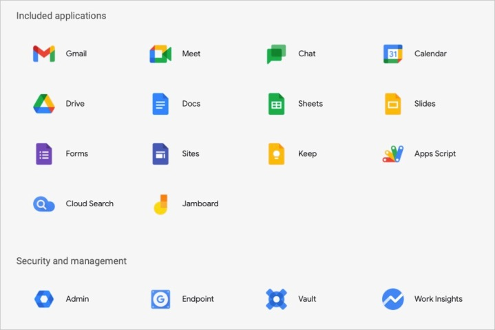 Google Workspace Interface